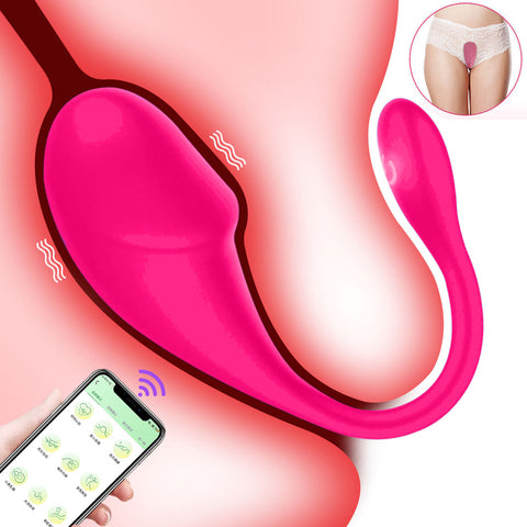 APP G-spot Panty Vibrator, Pink Fun Long Distance Bluetooth Wearable, Rechargerable Adult Sex Toys More Than 10 Vibrations for Women and Couple, Female Toy