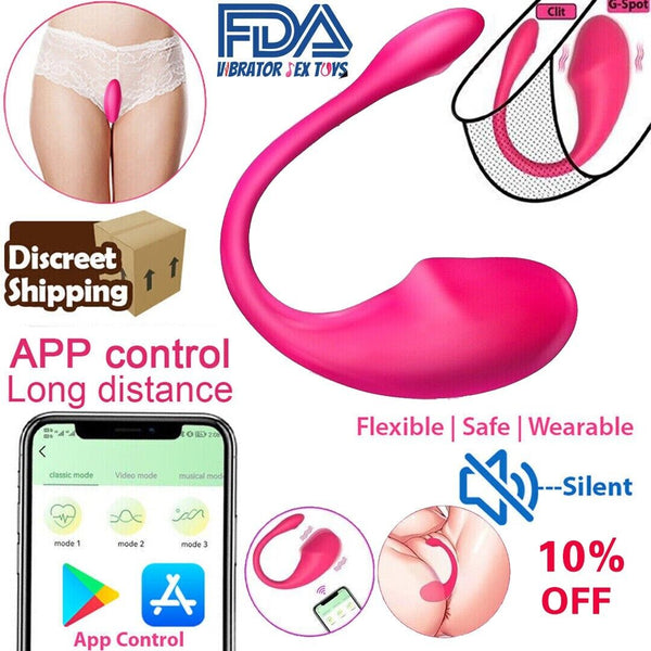 APP G-spot Panty Vibrator, Pink Fun Long Distance Bluetooth Wearable, Rechargerable Adult Sex Toys More Than 10 Vibrations for Women and Couple, Female Toy