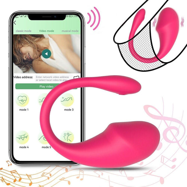 APP G-spot Panty Vibrator, Pink Fun Long Distance Bluetooth Wearable, Rechargerable Adult Sex Toys More Than 10 Vibrations for Women and Couple, Female Toy