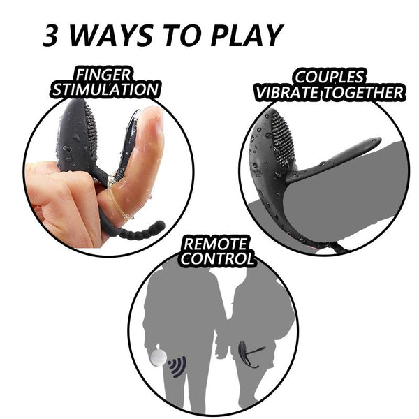 Wireless Remote Penis Ring Vibrator Male Delay Ejaculation