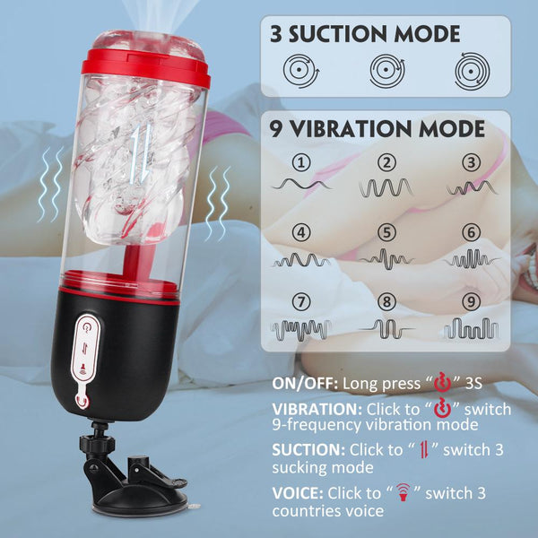 Male Masturbator Cup Automatic Stroker With Suction Vibration