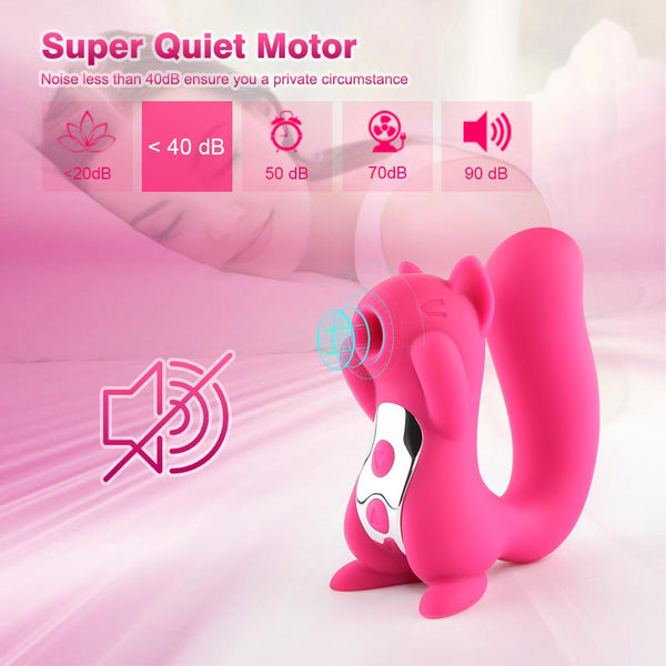 Cute Squirrel Shape Nipple Sucker Vibrator For Women