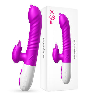 Double Tongues Vibrating dildo Telescopic Rotating Vibrators