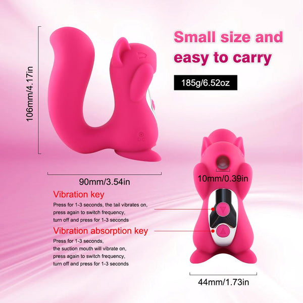 Cute Squirrel Shape Nipple Sucker Vibrator For Women