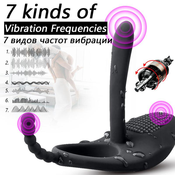 Wireless Remote Penis Ring Vibrator Male Delay Ejaculation