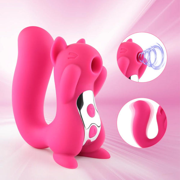 Cute Squirrel Shape Nipple Sucker Vibrator For Women