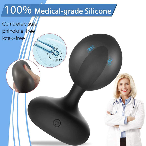 Automatic Inflatable Anal Vibrator Body Safe Silicone