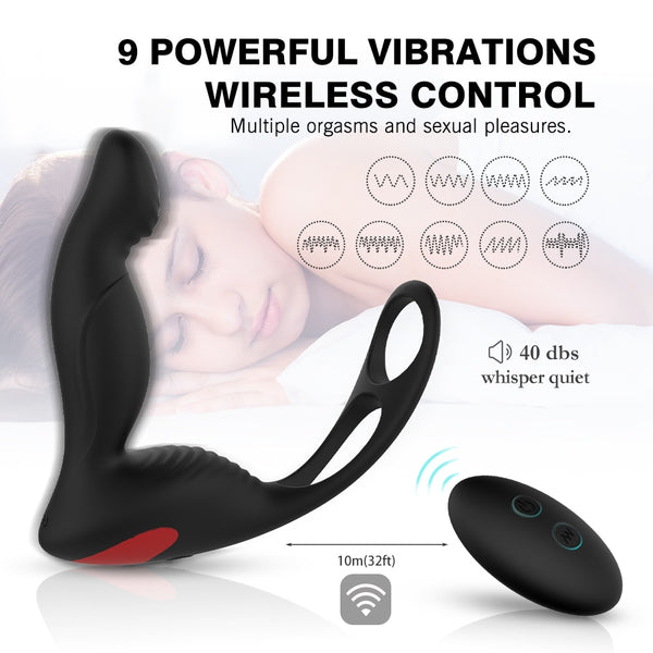 Prostate massager Male health silicone remote control anal plug