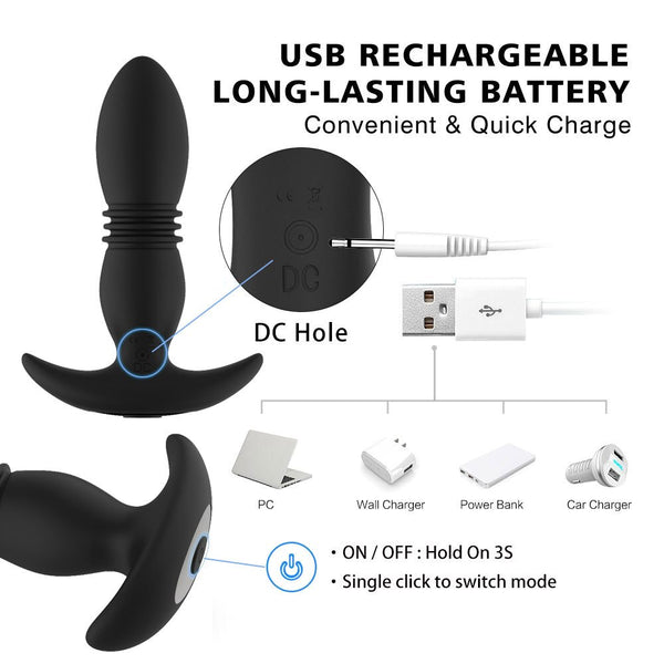 7 Thrusting Anal Vibrator Sex Toy Prostate Massager For Couple