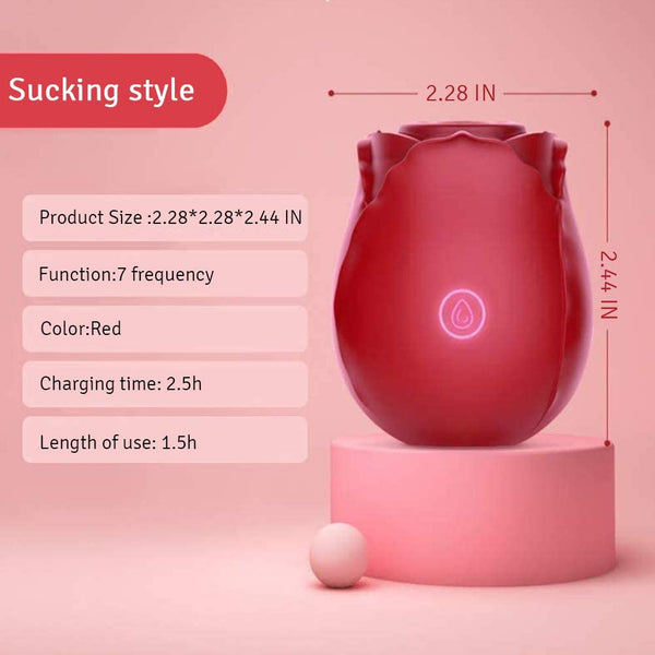 Rose Shape Vagina Sucking Vibrator Intimate Good Nipple Sucker