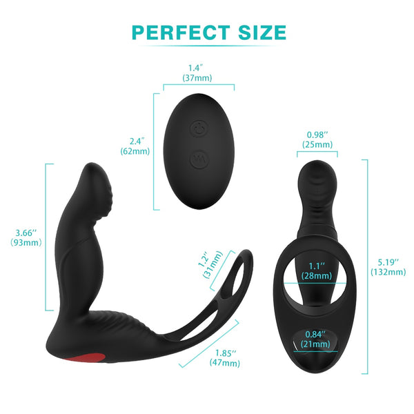 Prostate massager Male health silicone remote control anal plug