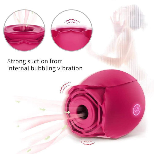 Rose Shape Vagina Sucking Vibrator Intimate Good Nipple Sucker