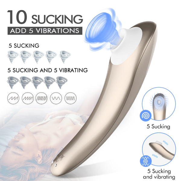 Vibration Sucking Toys Waterproof Nipple 10 Frequency Vibrator