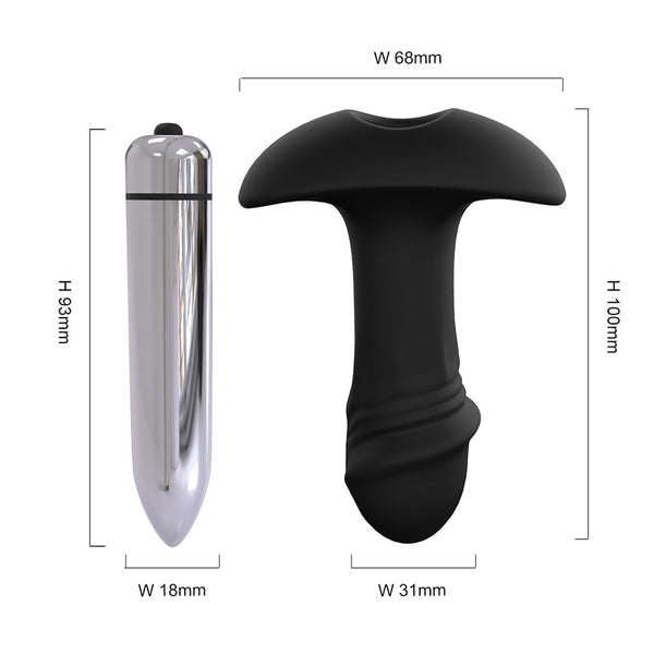 2 in 1 Vibrating Anal Butt Plug Adult Sex Toys For Men And Women