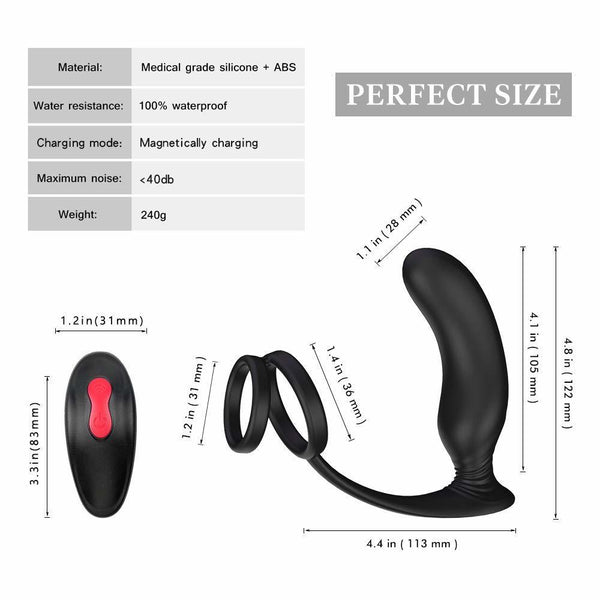 Sex Penis Ring 9 Vibration Mode Wireless Remote Control Vibrator