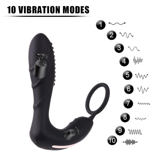 Wireless Remote Male Prostate Massager Silicone Anal Butt Plug