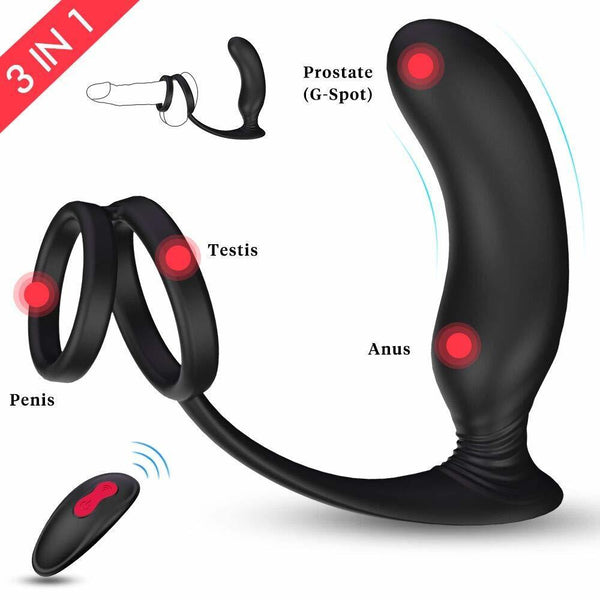 Sex Penis Ring 9 Vibration Mode Wireless Remote Control Vibrator