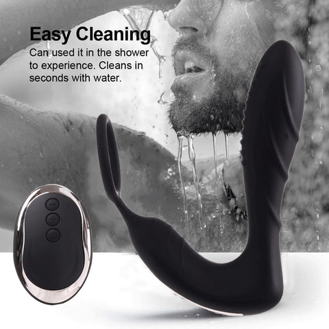 Wireless Remote Male Prostate Massager Silicone Anal Butt Plug