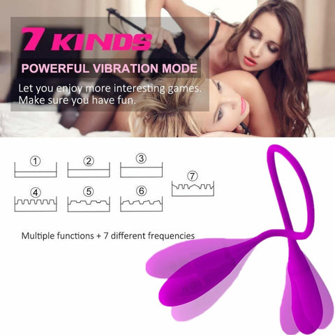 Rechargeable Dual Vibrator 7 Speeds Double Head Jump Egg