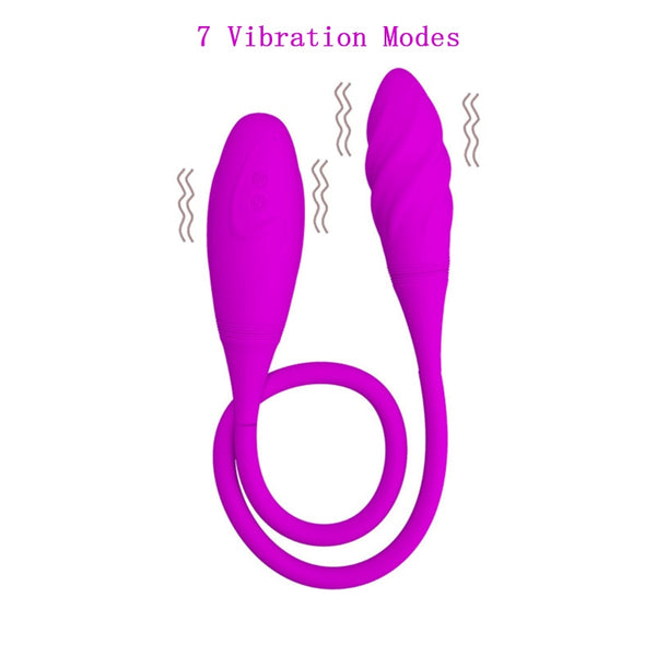 Rechargeable Dual Vibrator 7 Speeds Double Head Jump Egg