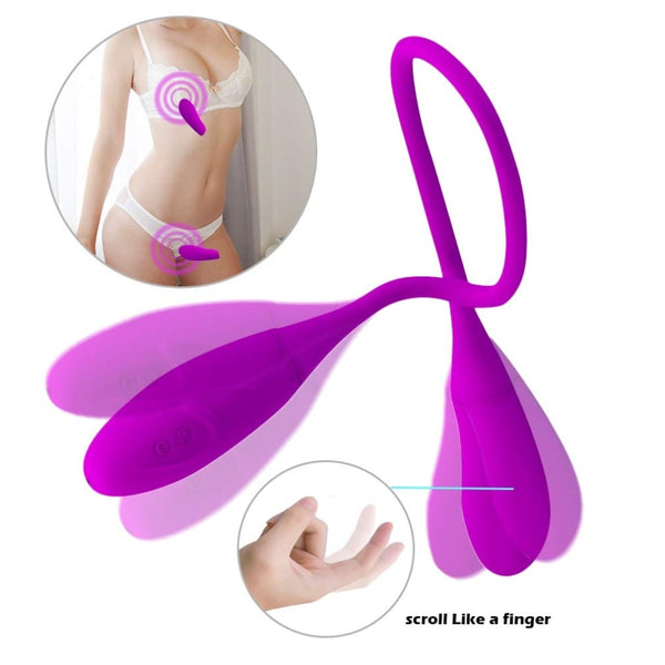 Rechargeable Dual Vibrator 7 Speeds Double Head Jump Egg