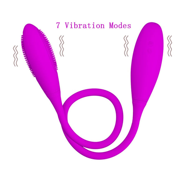 Rechargeable Dual Vibrator 7 Speeds Double Head Jump Egg