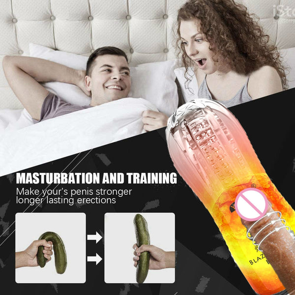 Male Masturbator Cup Soft Pussy Sex Toys Transparent Vagina Adult