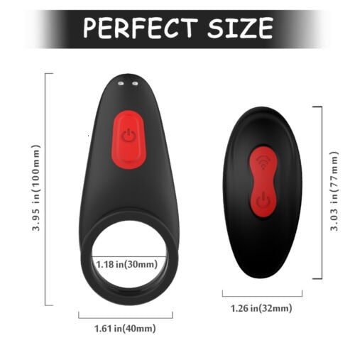 9 Vibration Stimulate Cock Dual Ring Penis Vagina Clit Men Couple