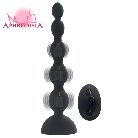 3 Speed 10 Mode Wireless Remote Control Vibrator Anal Beads Butt Plug