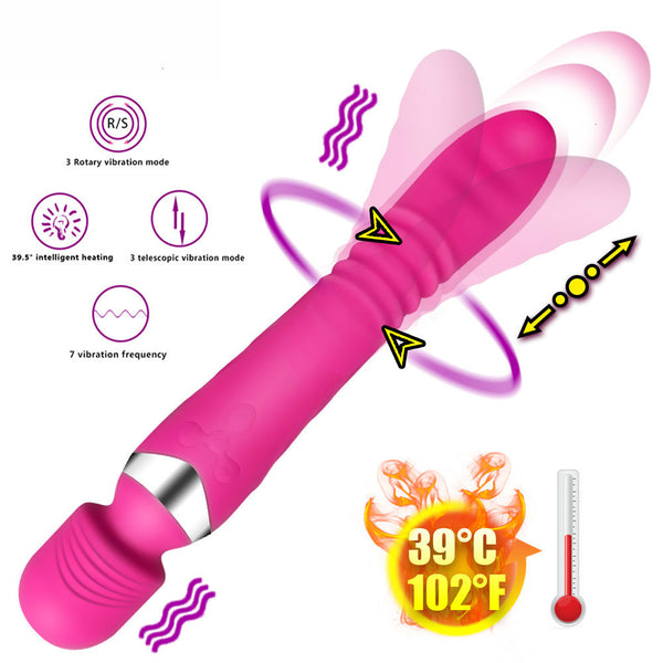 Rotating Heated Focus Oscillator Toys Clitoris Stimulator Wand Vagina