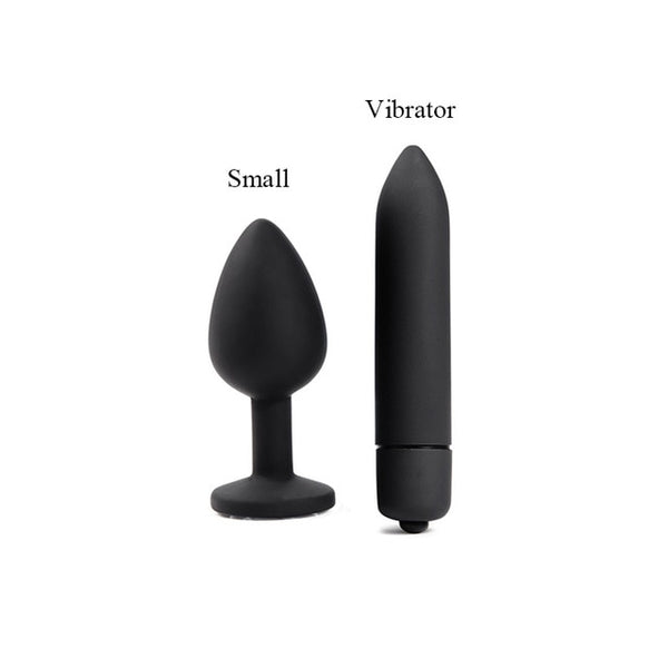 Silicone Anal Plug Jewelry Dildo Vibrator Sex Toys For Woman