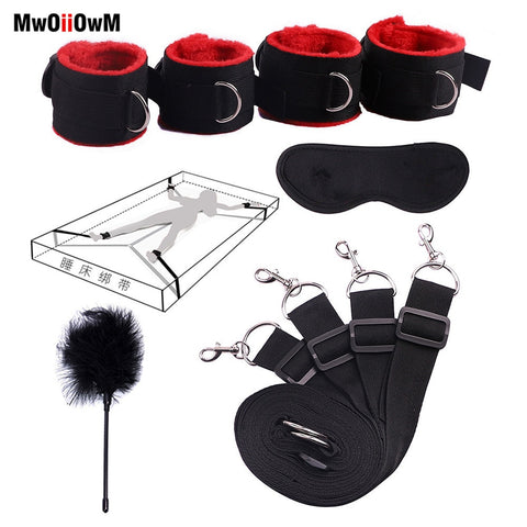 Sex Toys For Woman Men BDSM Bondage Set Under Bed Erotic Restraint Handcuffs