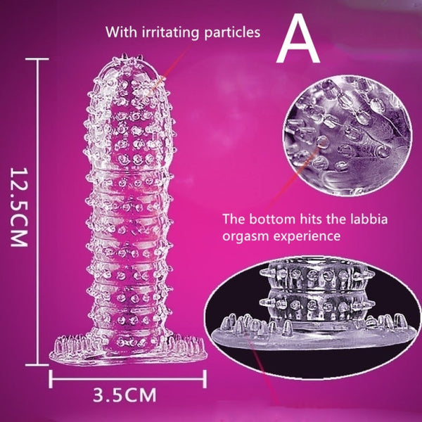 Extension Reusable Condom Penis Sleeve Male Enlargement