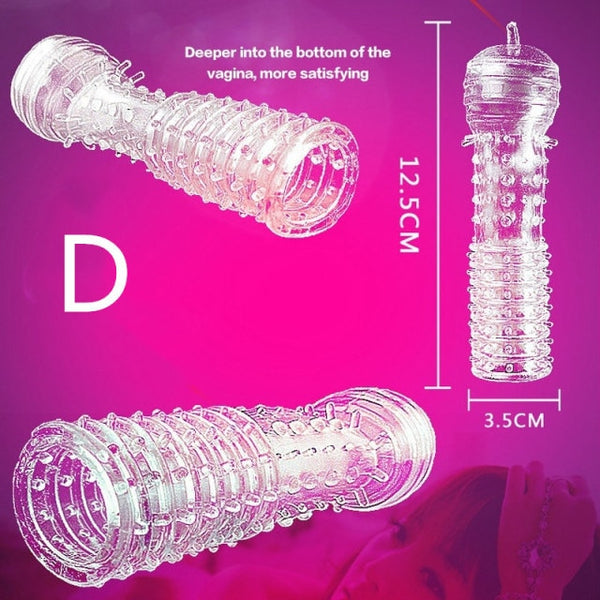 Extension Reusable Condom Penis Sleeve Male Enlargement