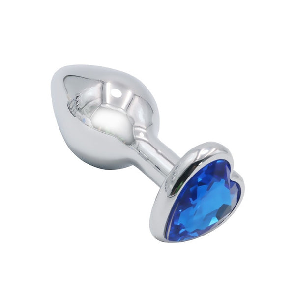 3 Size Anal Plug Heart Stainless Steel Crystal Anal Plug Removable