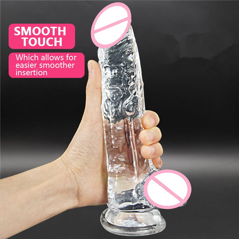 Realistic Dildos Erotic Jelly Dildo With Super Strong Suction Cup