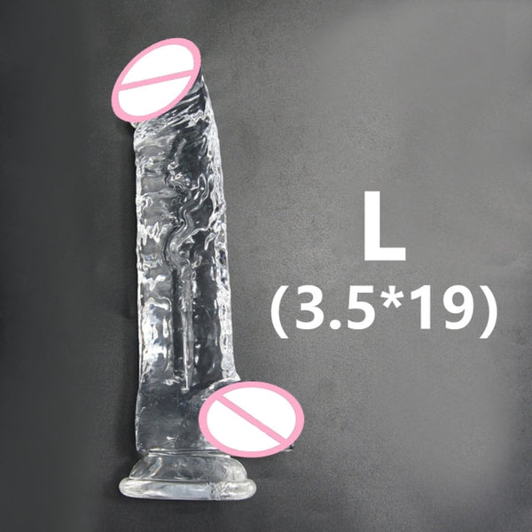 Realistic Dildos Erotic Jelly Dildo With Super Strong Suction Cup