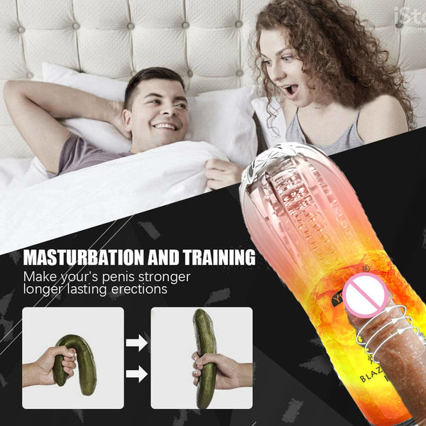 Flesh Vibrating Light Massager Vagina Real Pussy Male Sex Masturbation