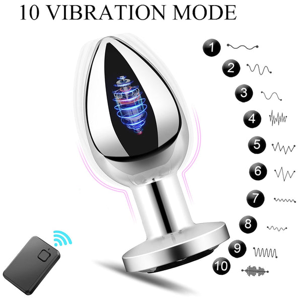 Metal 10 Frequency Vibrating male Prostate Massager