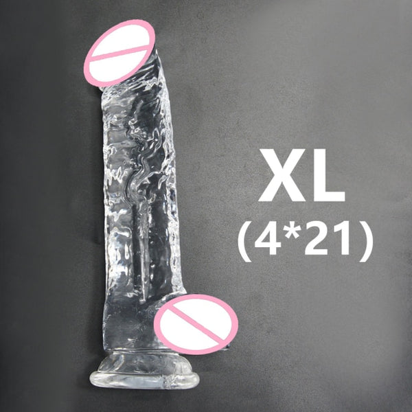 Realistic Dildos Erotic Jelly Dildo With Super Strong Suction Cup