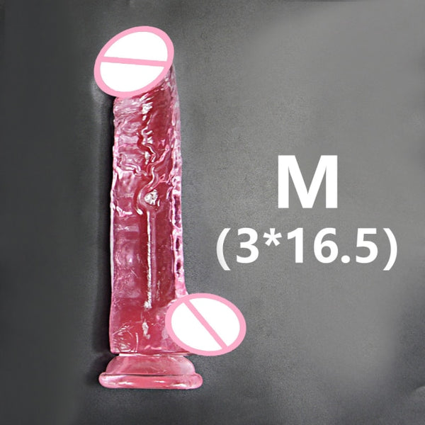 Realistic Dildos Erotic Jelly Dildo With Super Strong Suction Cup