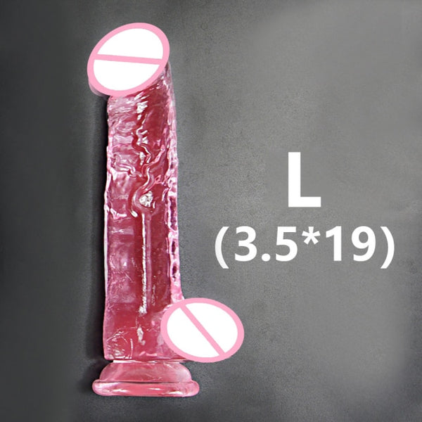 Realistic Dildos Erotic Jelly Dildo With Super Strong Suction Cup