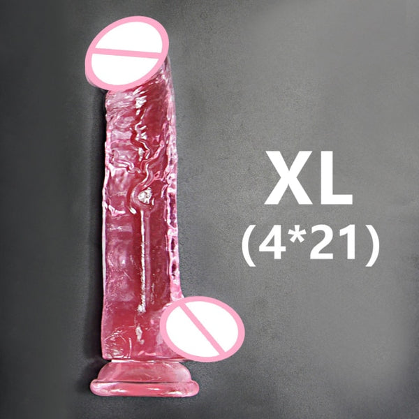 Realistic Dildos Erotic Jelly Dildo With Super Strong Suction Cup