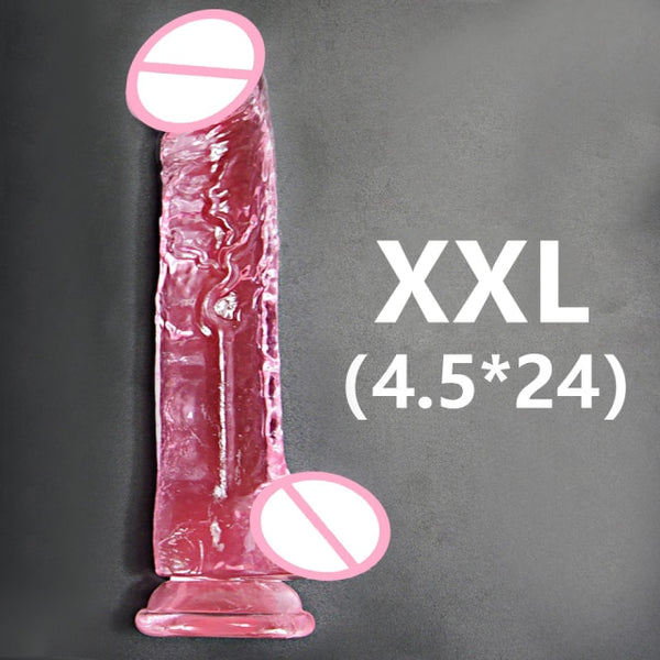 Realistic Dildos Erotic Jelly Dildo With Super Strong Suction Cup