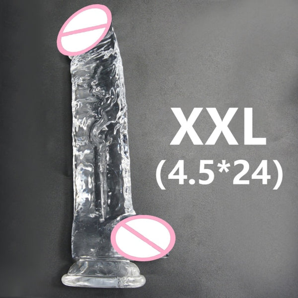 Realistic Dildos Erotic Jelly Dildo With Super Strong Suction Cup