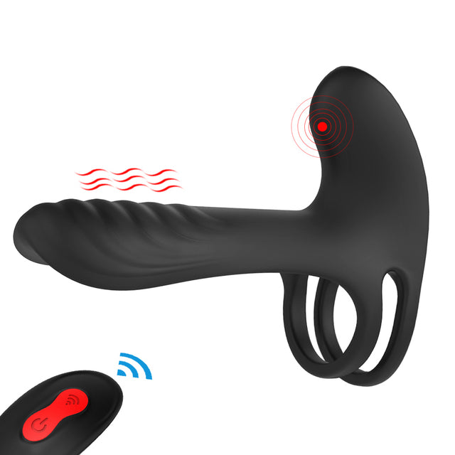 Vibrating Cock Ring Dual Penis Ring With Tongue