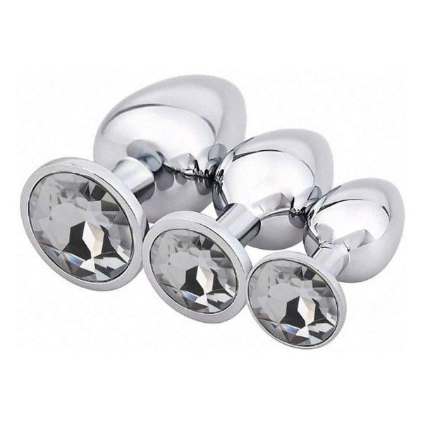 Anal Plug Stainless Steel Metal Butt Plug 3 Pcs/Set