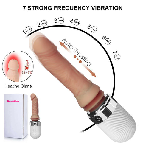 Waterproof Medical Silicone 7 Mode Thrusting Vibration Heating